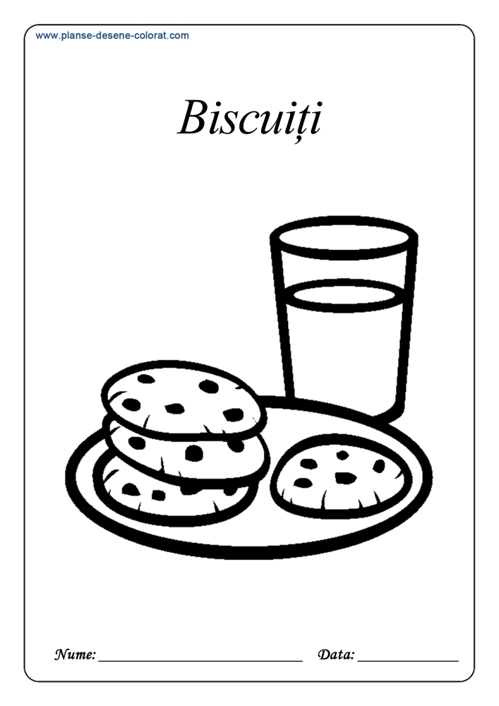desene de colorat cu dulciuri biscuiti